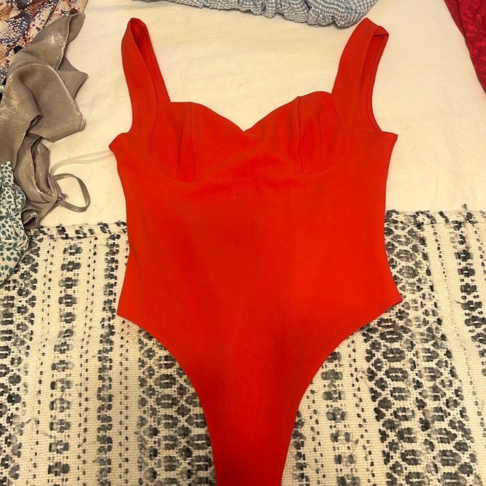 Fletch red bodysuit